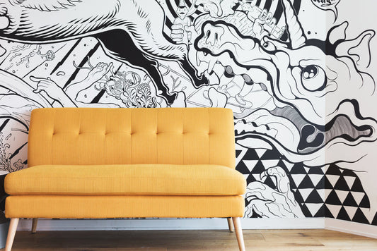 Gelbes Sofa